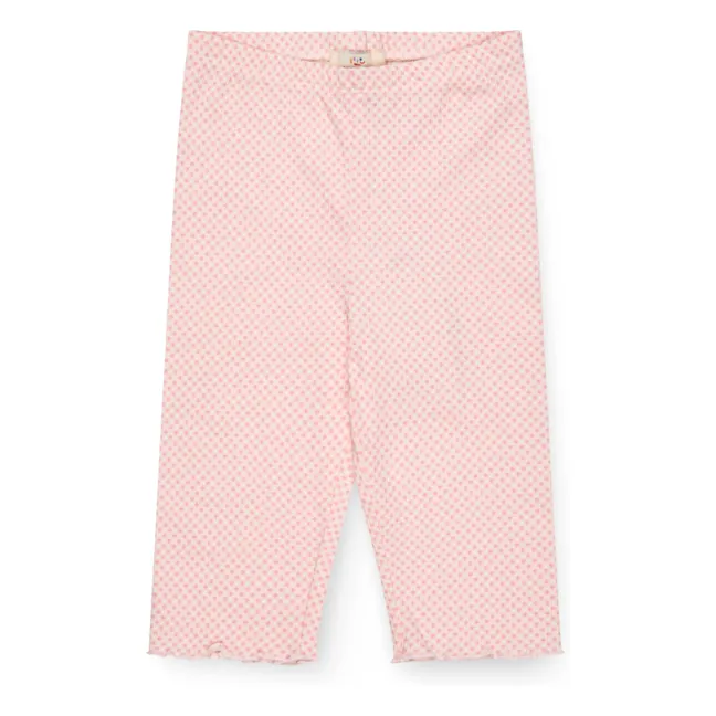 Legging 3/4 Carreaux Coton Bio | Rose