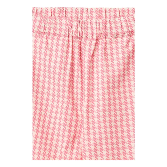 Pantalones de pata de gallo de algodón orgánico | Rosa