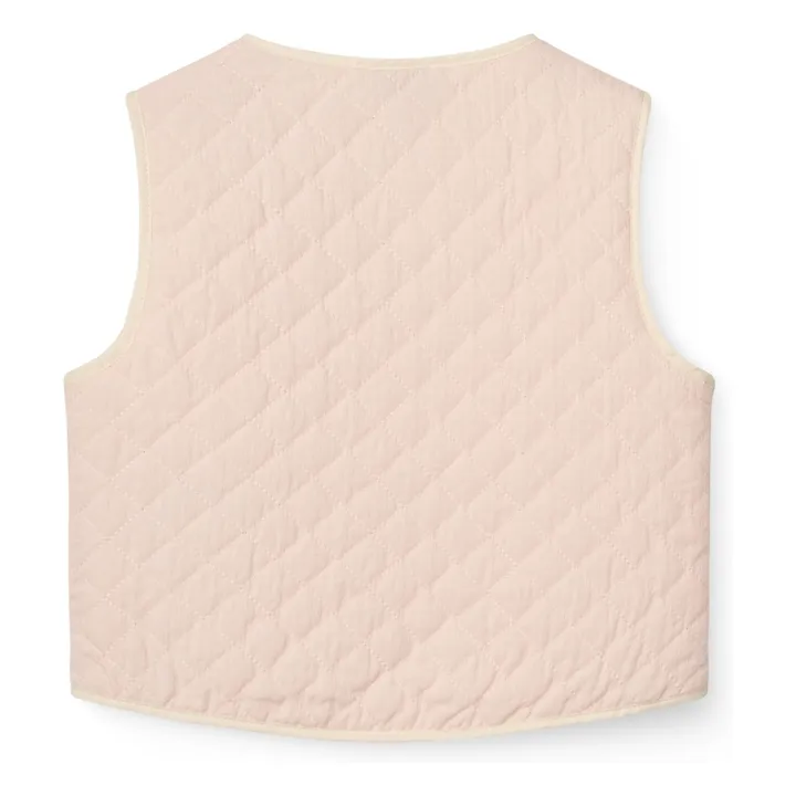 Chaqueta acolchada sin mangas de algodón orgánico | Rosa Pálido- Imagen del producto n°1