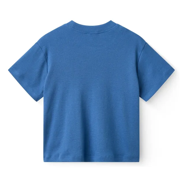 Camiseta lisa de modal y algodón orgánico | Azul índigo