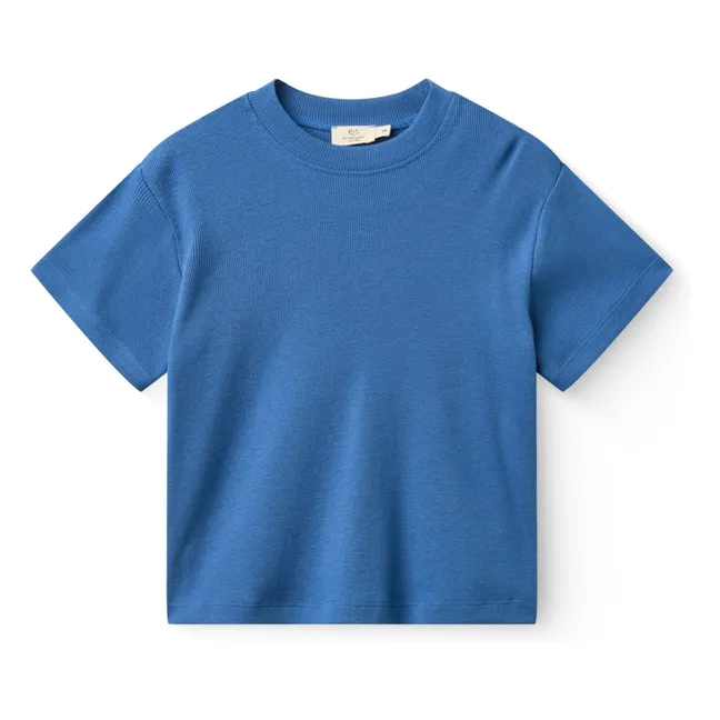 Camiseta lisa de modal y algodón orgánico | Azul índigo