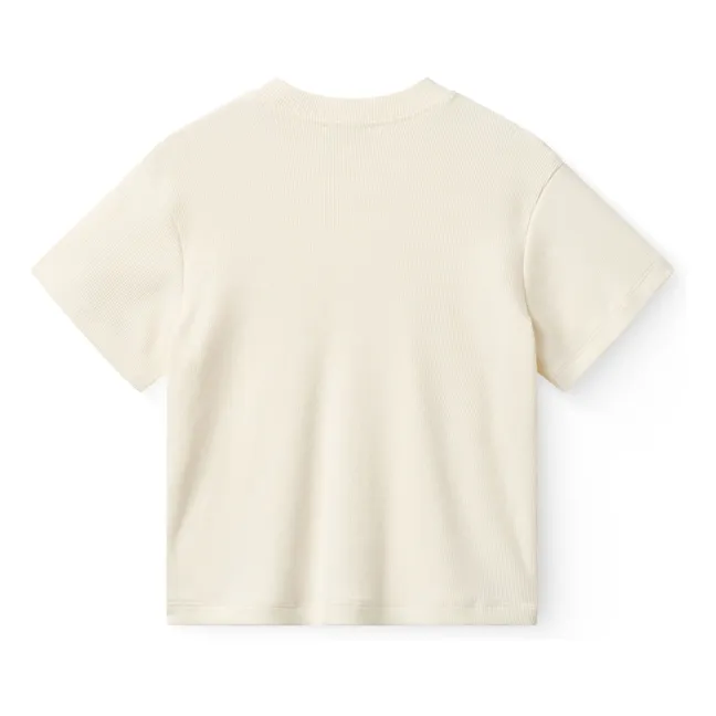 Camiseta lisa de modal y algodón orgánico | Crema