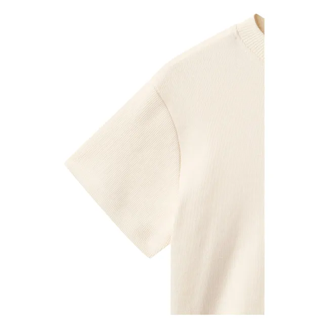 Camiseta lisa de modal y algodón orgánico | Crema