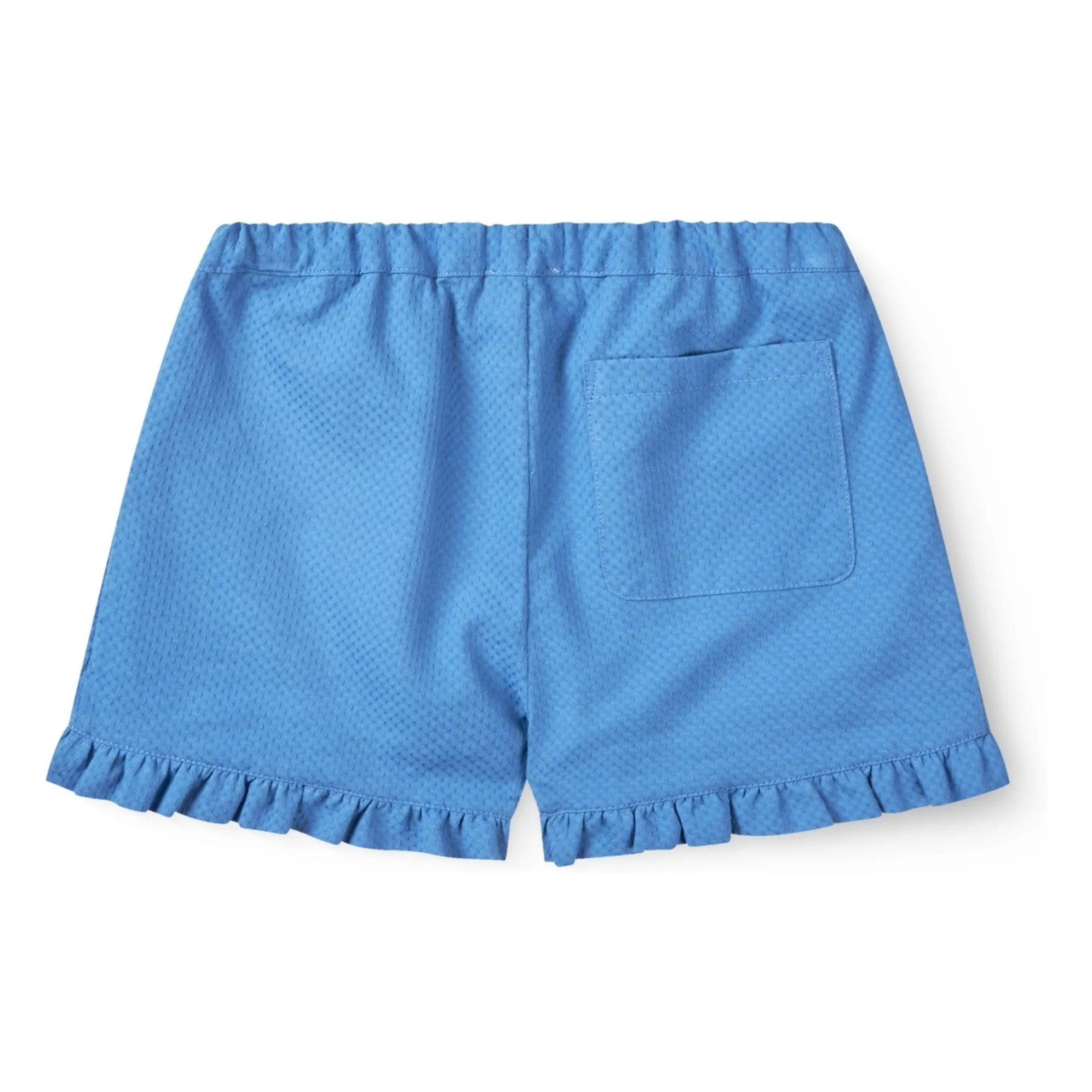 Short Volants Coton Bio | Bleu azur- Image produit n°4