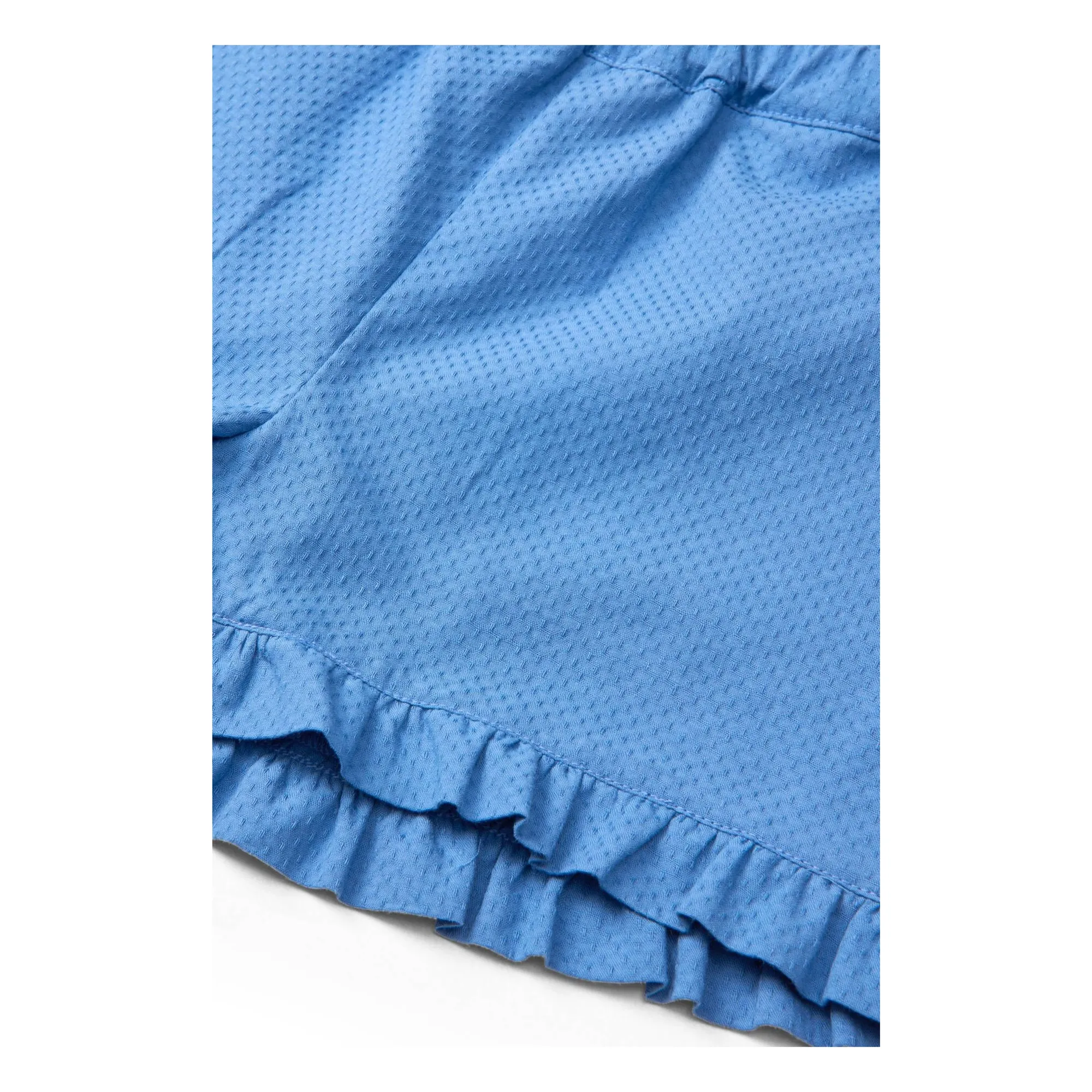 Short Volants Coton Bio | Bleu azur- Image produit n°3