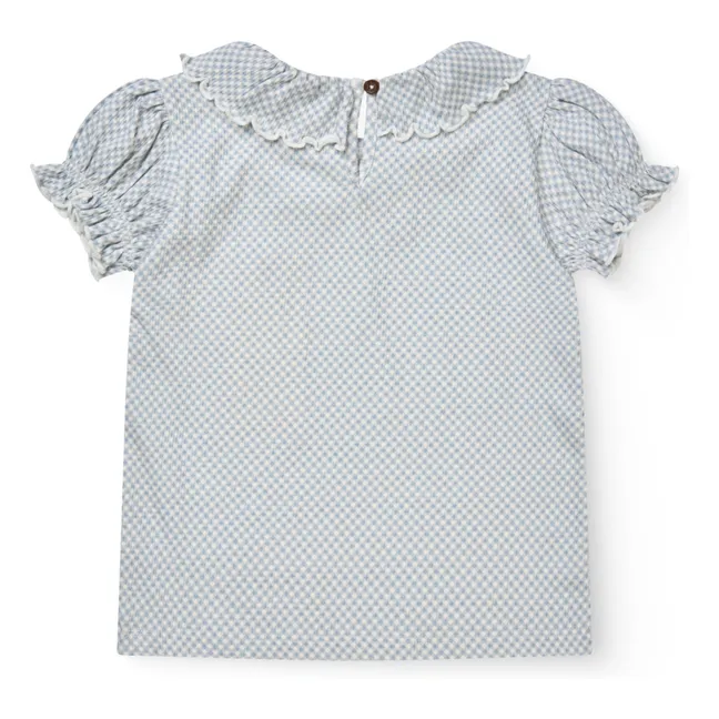 Blusa de algodón orgánico | Azul Gris