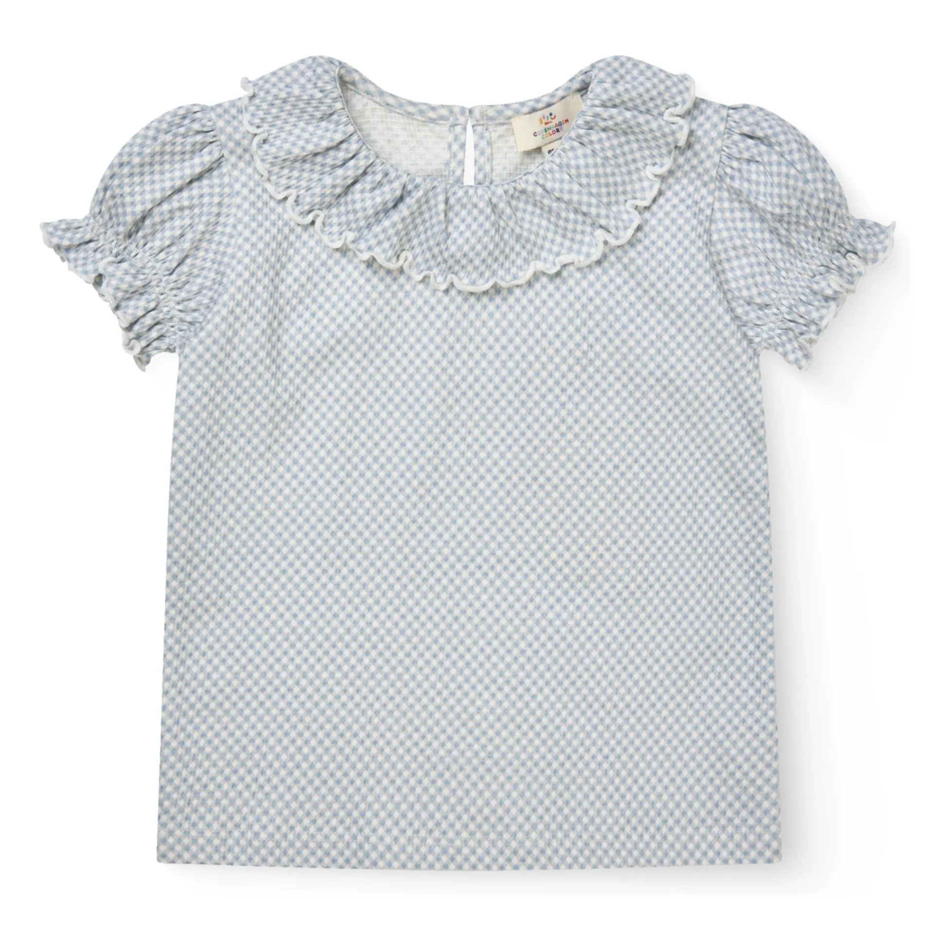 Copenhagen Colors Grey Blue Organic Cotton Blouse