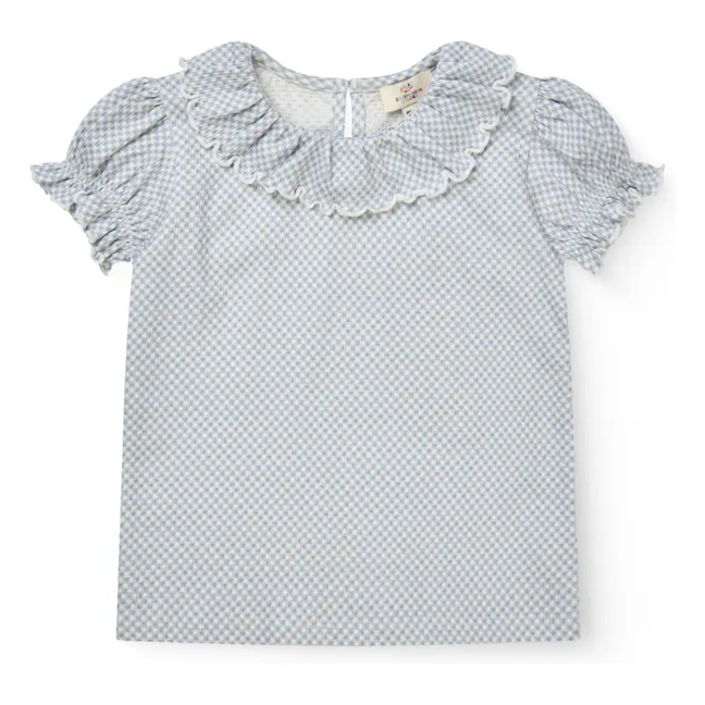 Blusa de algodón orgánico | Azul Gris