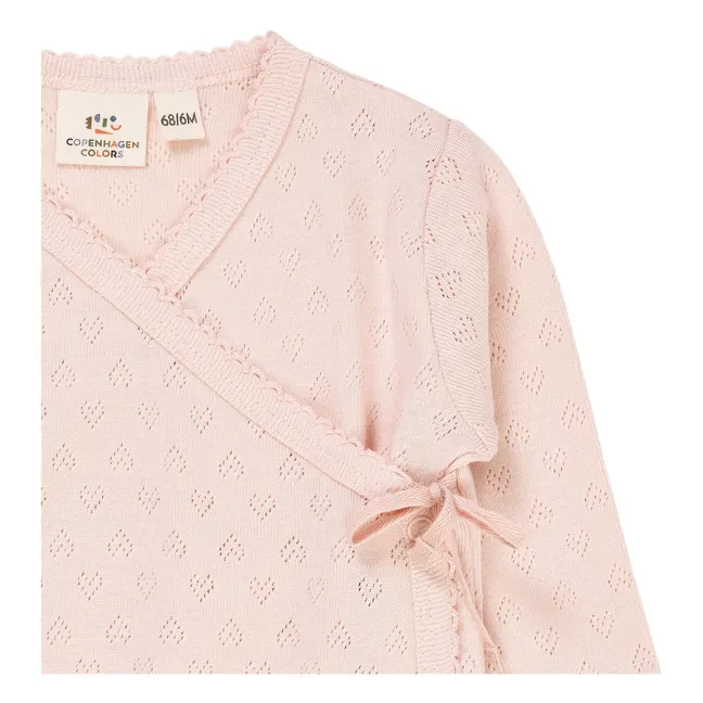 Body Cache-Coeur Pointelle Coton Bio | Rose pâle