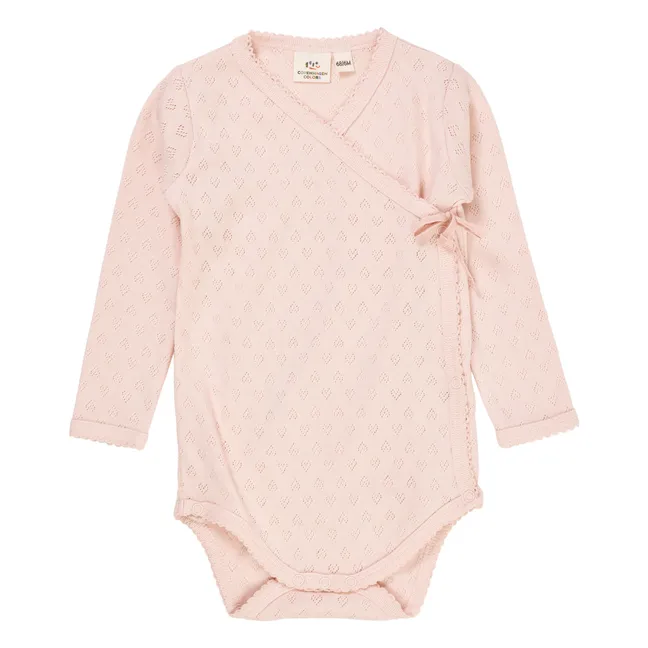 Body Cache-Coeur Pointelle Coton Bio | Rose pâle