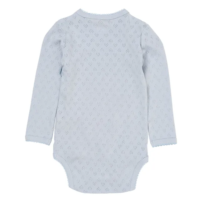 Body Cache-Coeur Pointelle Coton Bio | Bleu Clair