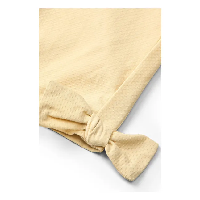 Pantalones anudados de algodón ecológico | Amarillo palo