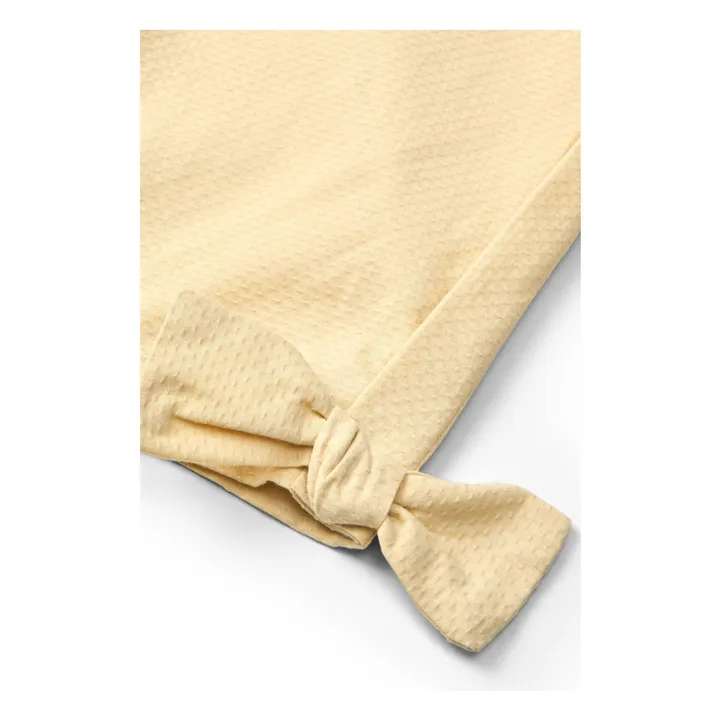 Pantalones anudados de algodón ecológico | Amarillo palo- Imagen del producto n°3