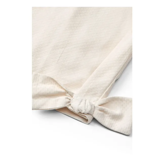 Pantalones anudados de algodón ecológico | Crema