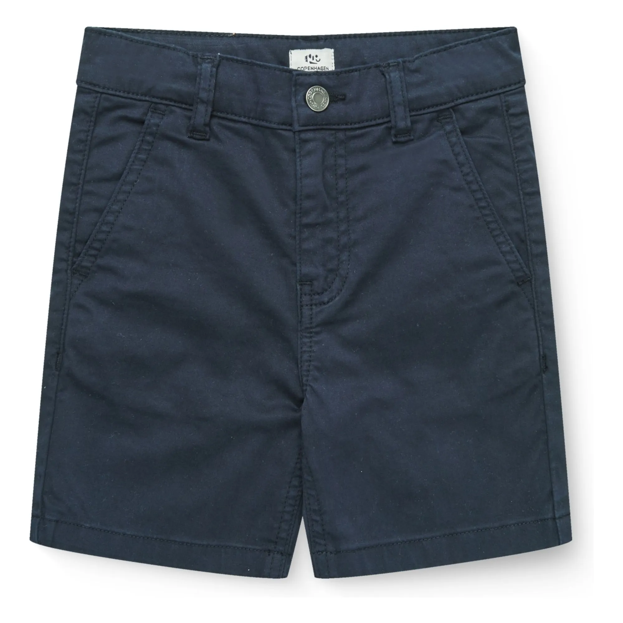 Short Ourlets Sergé Coton Bio | Bleu marine- Image produit n°0