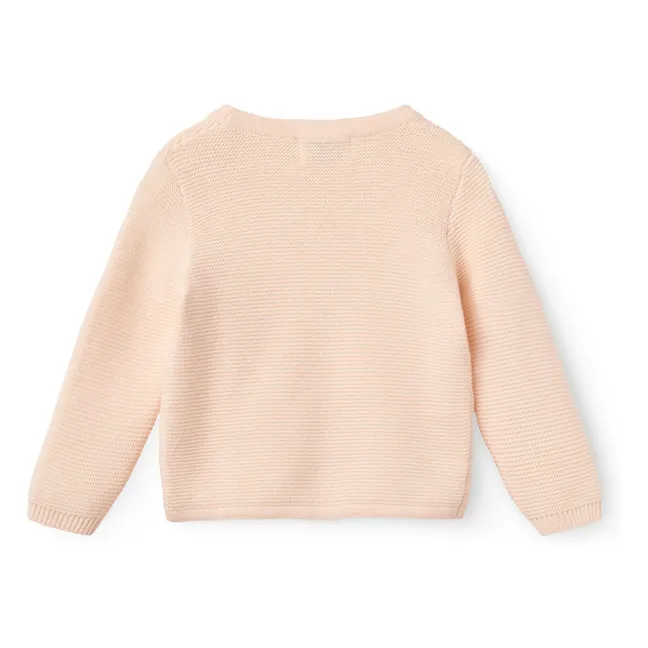 Cardigan Cache-Coeur Coton Bio | Rose Litchi