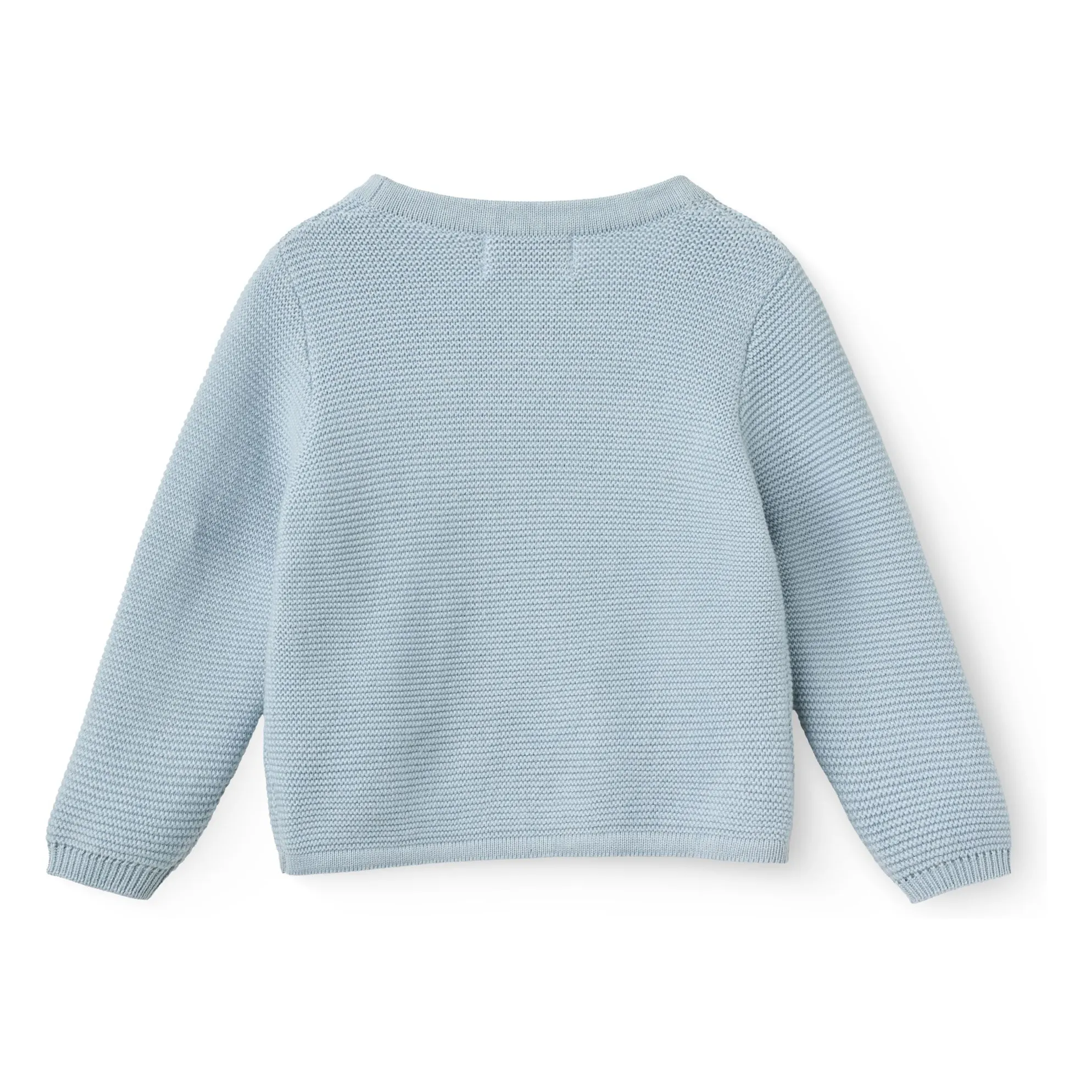Cardigan Cache-Coeur Coton Bio | Bleu Clair- Image produit n°1