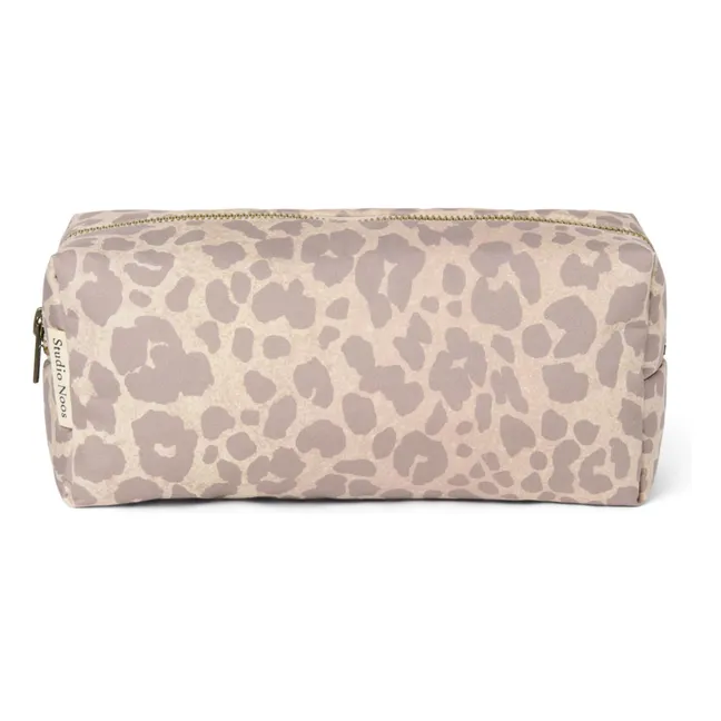Trousse de toilette Puffy Léopard | Beige