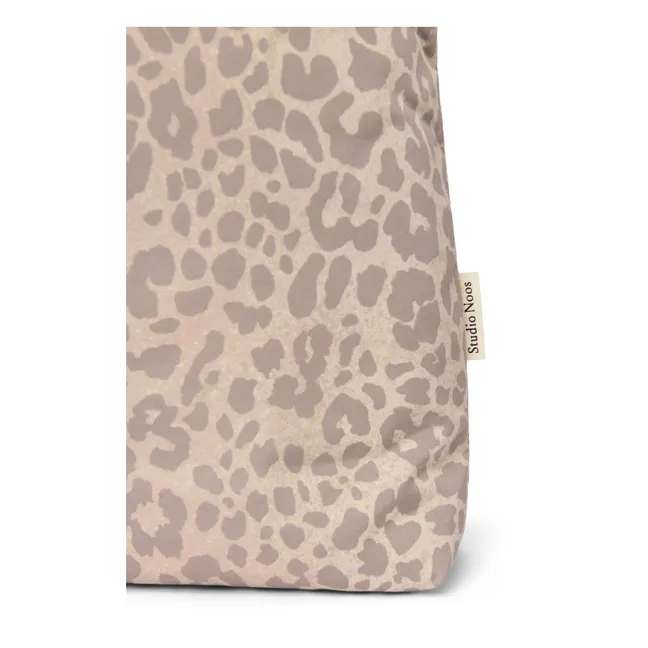 Sac mom-bag Puffy Léopard | Beige