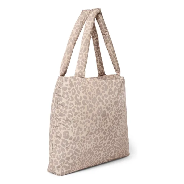 Puffy Leopard mom-bag | Beige