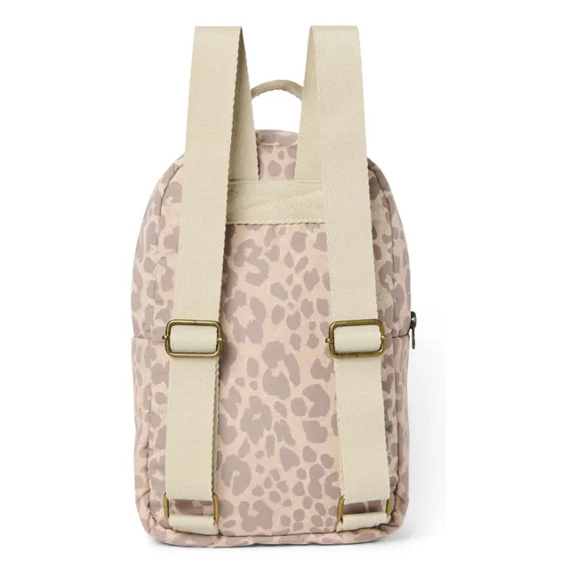 Puffy Leopard backpack | Beige