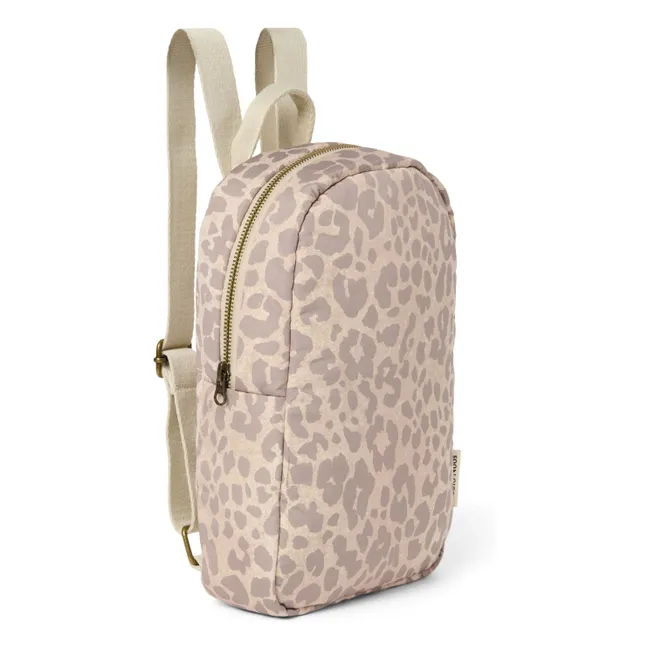 Puffy Leopard backpack | Beige