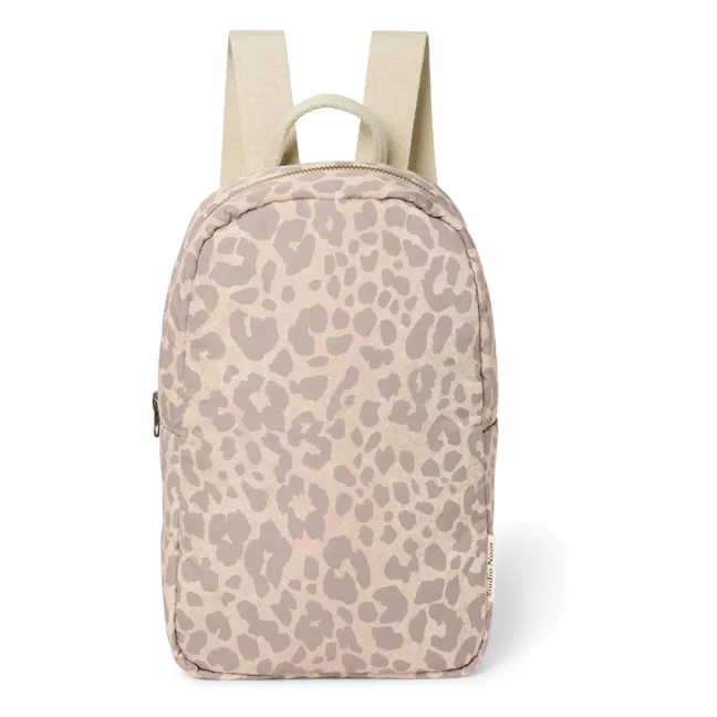 Puffy Leopard backpack | Beige