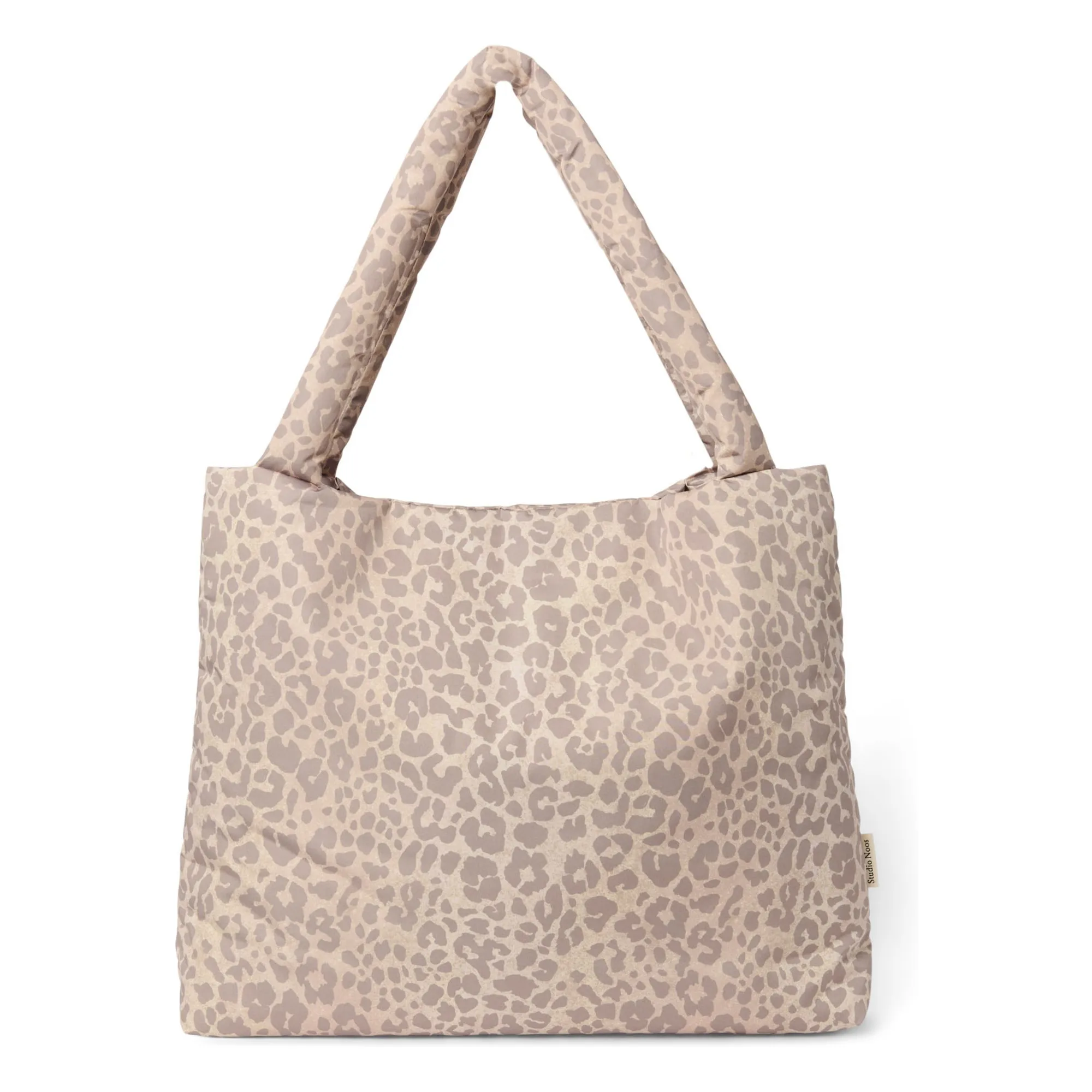 Sac mom-bag Puffy Léopard | Beige- Image produit n°0