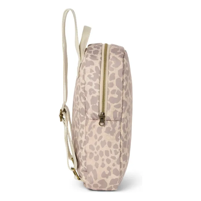 Puffy Leopard backpack | Beige