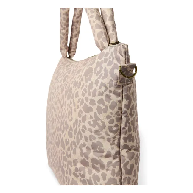 Puffy Leopard diaper bag | Beige