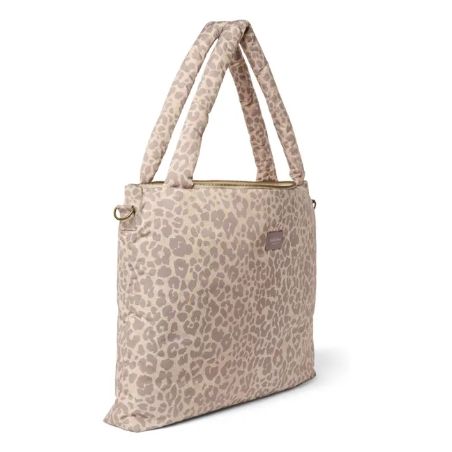 Puffy Leopard diaper bag | Beige
