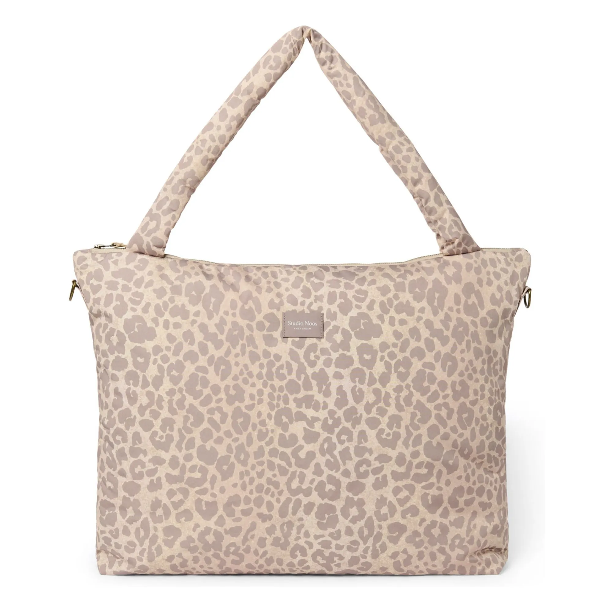 Studio Noos Beige Puffy Leopard Diaper Bag