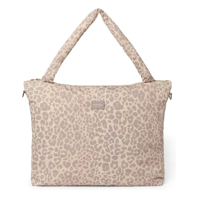 Bolso cambiador Puffy Leopard | Beige