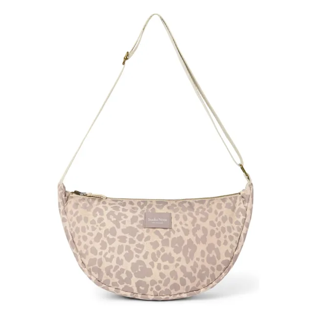 Sac banane Puffy Léopard | Beige