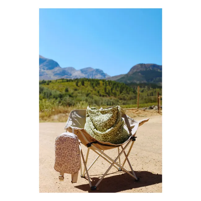 Puffy Leopard backpack | Beige