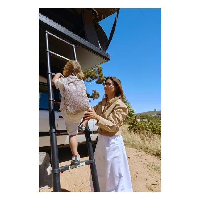 Sac à dos Puffy Léopard | Beige