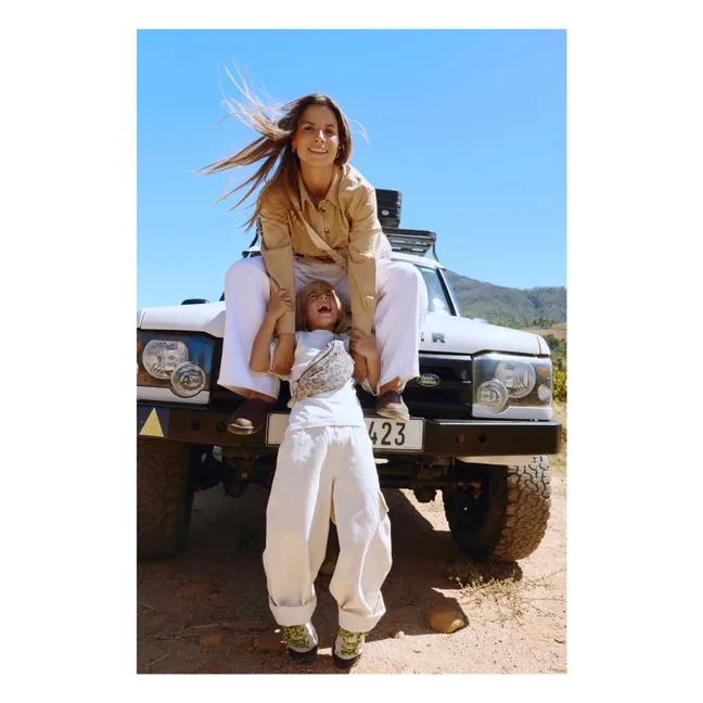 Puffy Leopard children's fanny pack | Beige