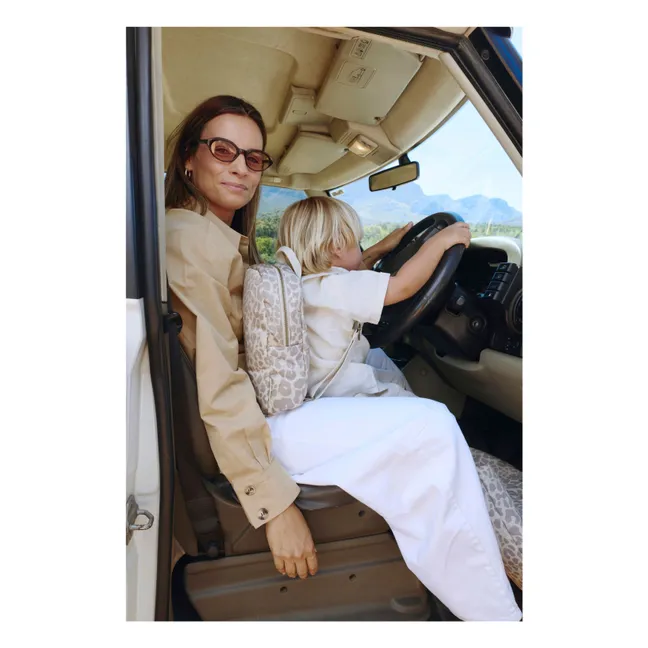 Sac à dos Puffy Léopard | Beige