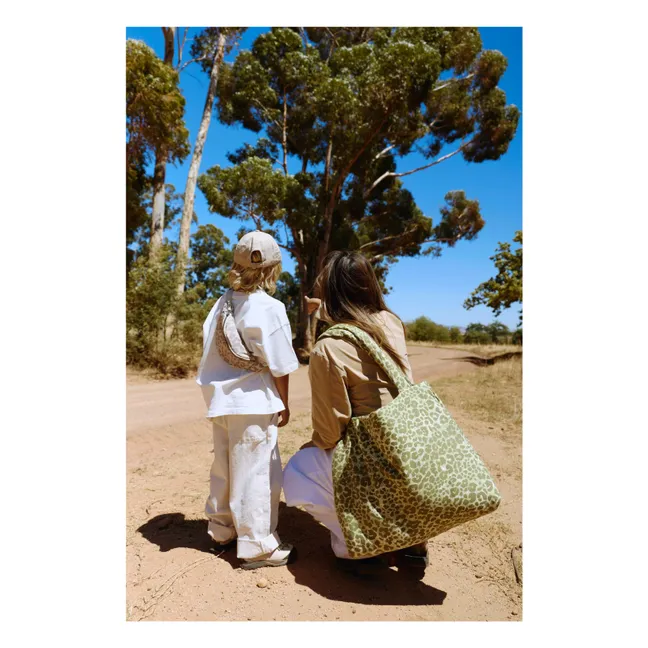 Puffy Leopard children's fanny pack | Beige