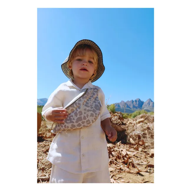 Puffy Leopard children's fanny pack | Beige