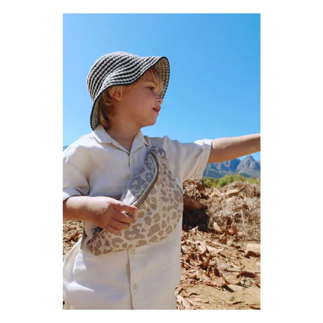 Puffy Leopard children's fanny pack | Beige