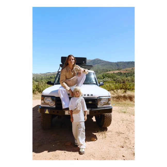 Puffy Leopard fanny pack | Beige