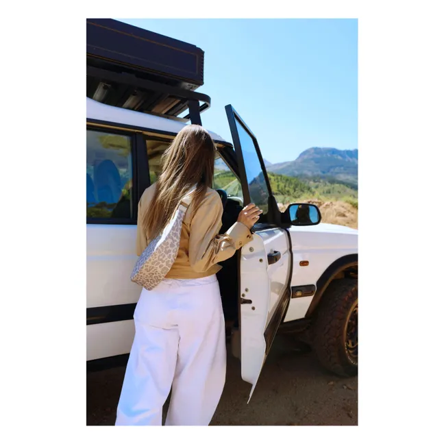 Puffy Leopard fanny pack | Beige