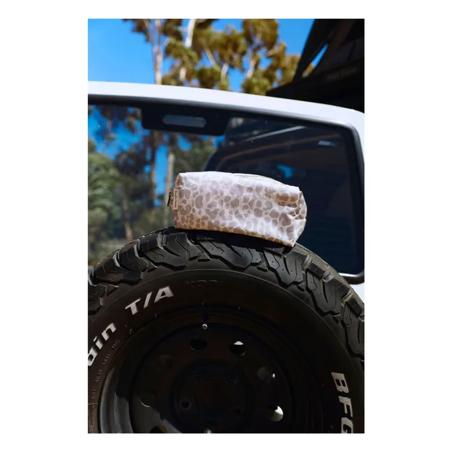 Neceser grande Puffy Leopard | Beige