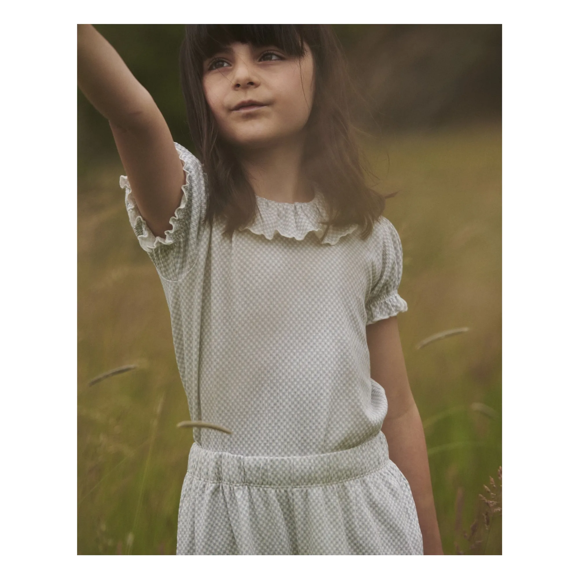 Blouse Coton Bio | Bleu gris- Image produit n°5
