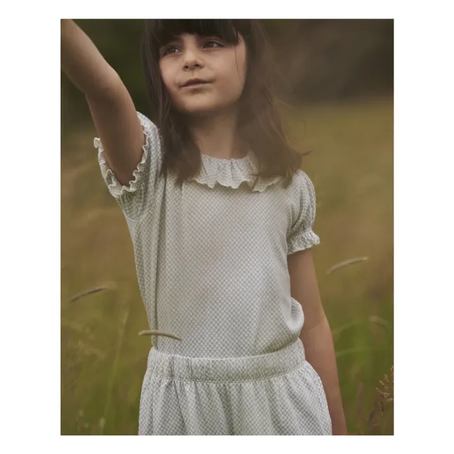 Blusa de algodón orgánico | Azul Gris