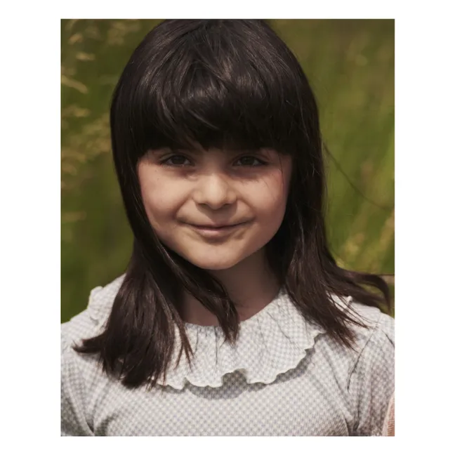 Blusa de algodón orgánico | Azul Gris