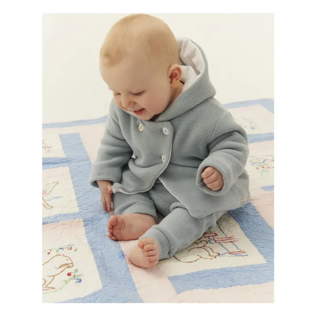 Blouson à Capuche Coton Bio | Bleu Clair