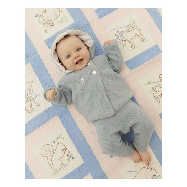 Blouson à Capuche Coton Bio | Bleu Clair