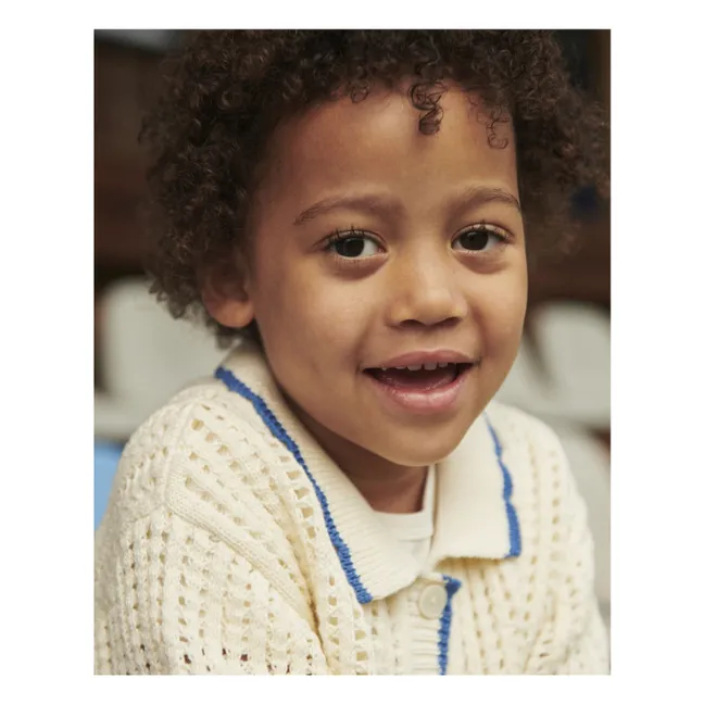 Chaqueta de ganchillo de algodón ecológico | Crema